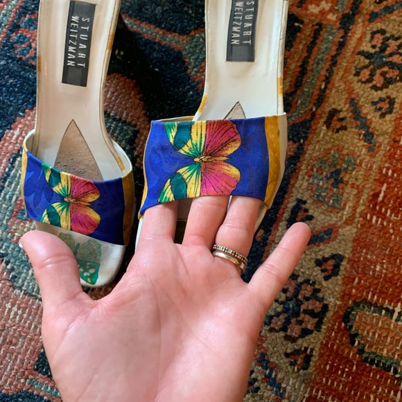 Stuart Weitzman Multicolor Floral Heels - Picture 4 of 7